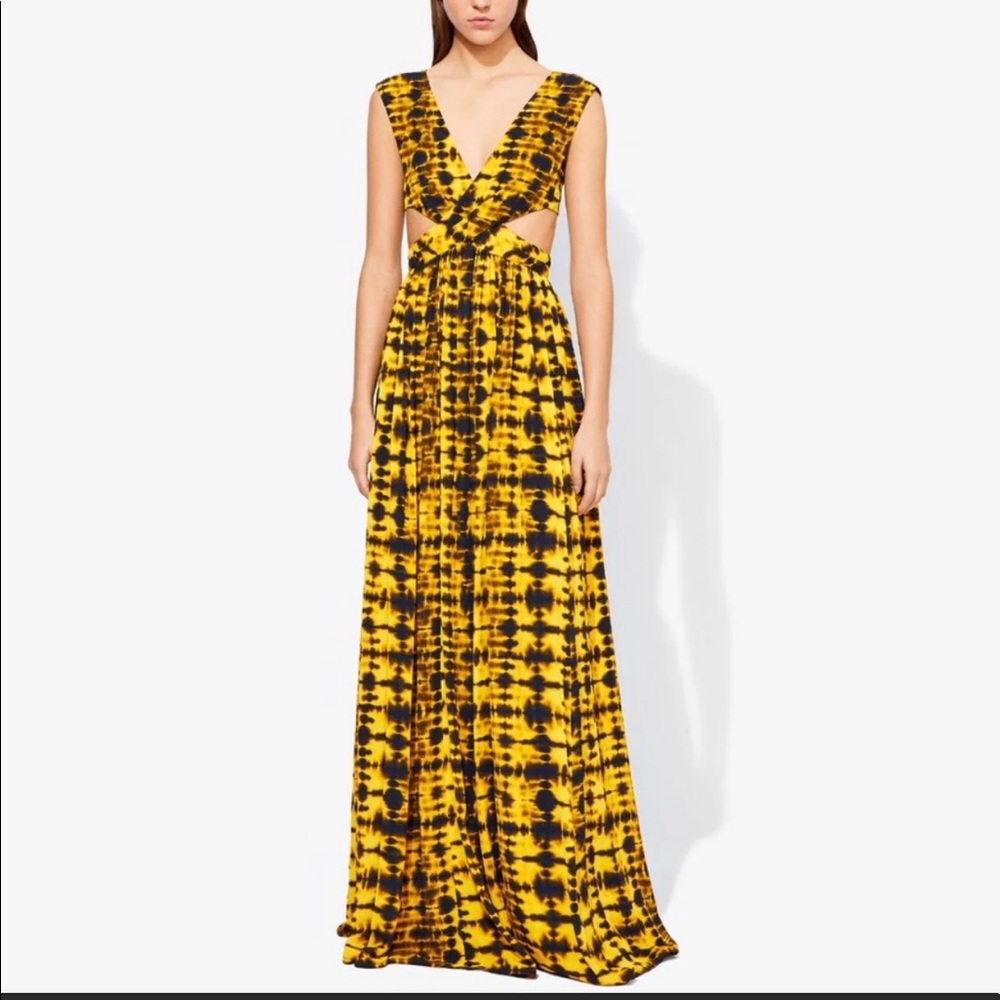 Proenza Schouler yellow tie dye gown